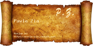 Pavle Zia névjegykártya